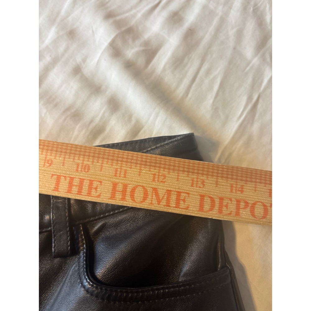 Polo Jeans Co Ralph Lauren Leather Pants Womens 2 Black Excellent Straight Leg - Picture 8 of 13